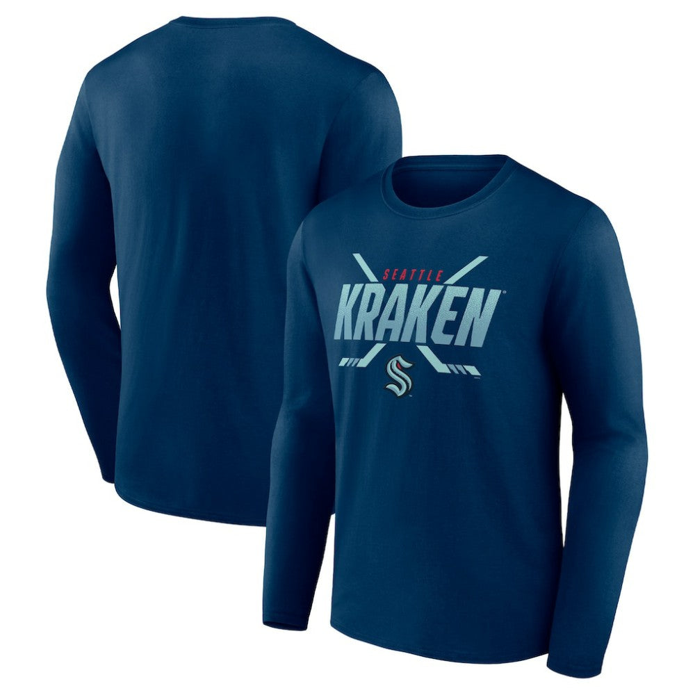 Seattle Kraken Fanatics Covert Long Sleeve T-Shirt On Sale