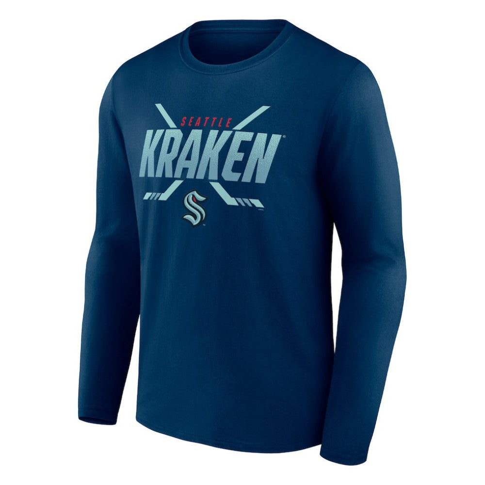 Seattle Kraken Fanatics Covert Long Sleeve T-Shirt On Sale