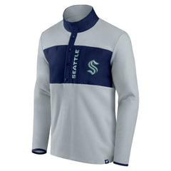 Seattle Kraken Fanatics Hockey Polar Fleece Quarter-Snap Jacket For Sale