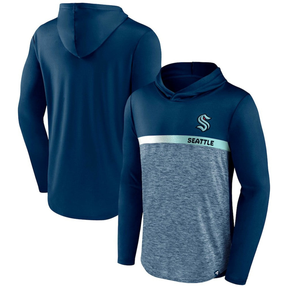 Seattle Kraken Fanatics Podium Defender Pullover Hoodie On Sale