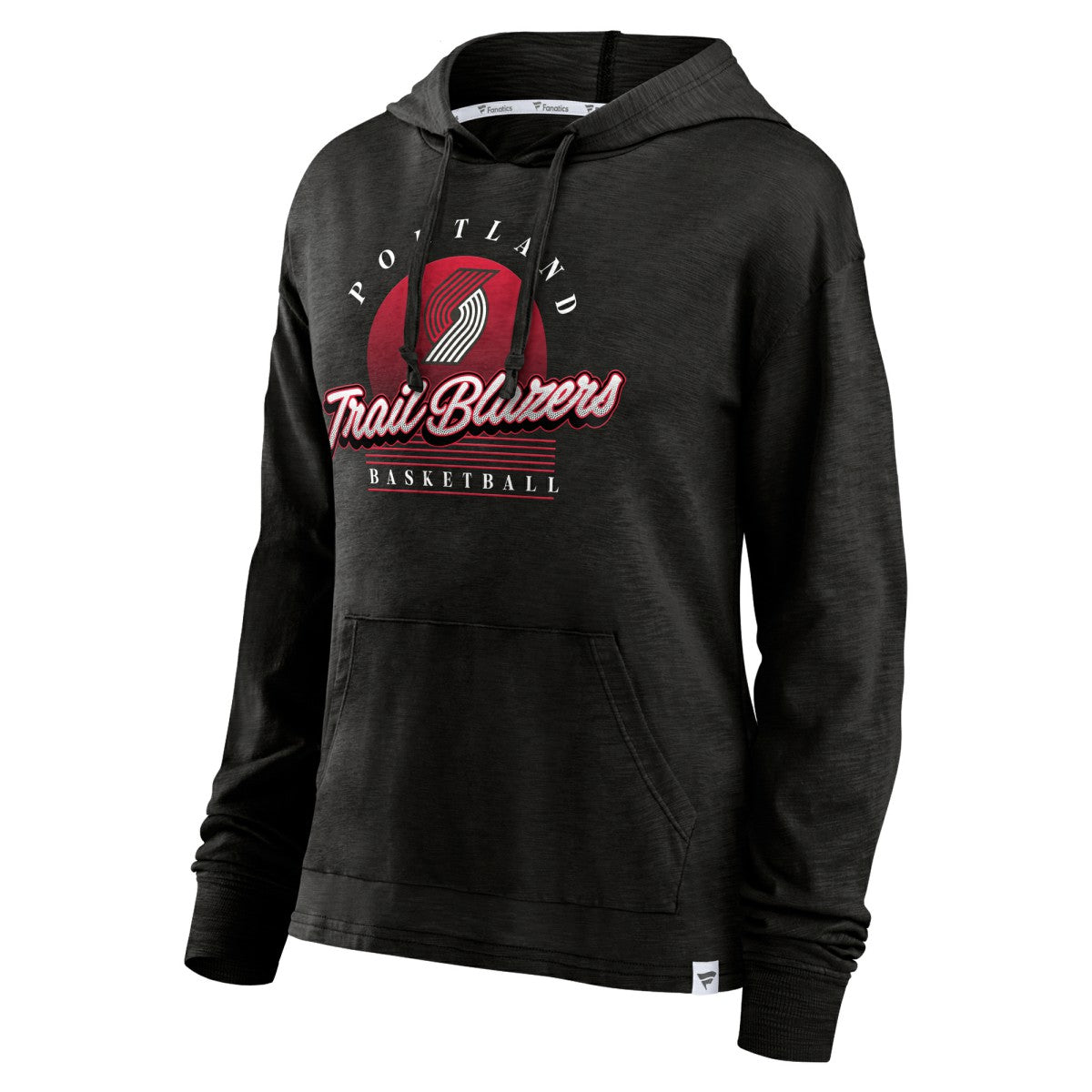 Portland Trail Blazers Women's Full Steam Slub Hoodie T-Shirt On Sale