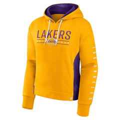 Los Angeles Lakers Women's Iconic Halftime Colorblock Pullover Hoodie New