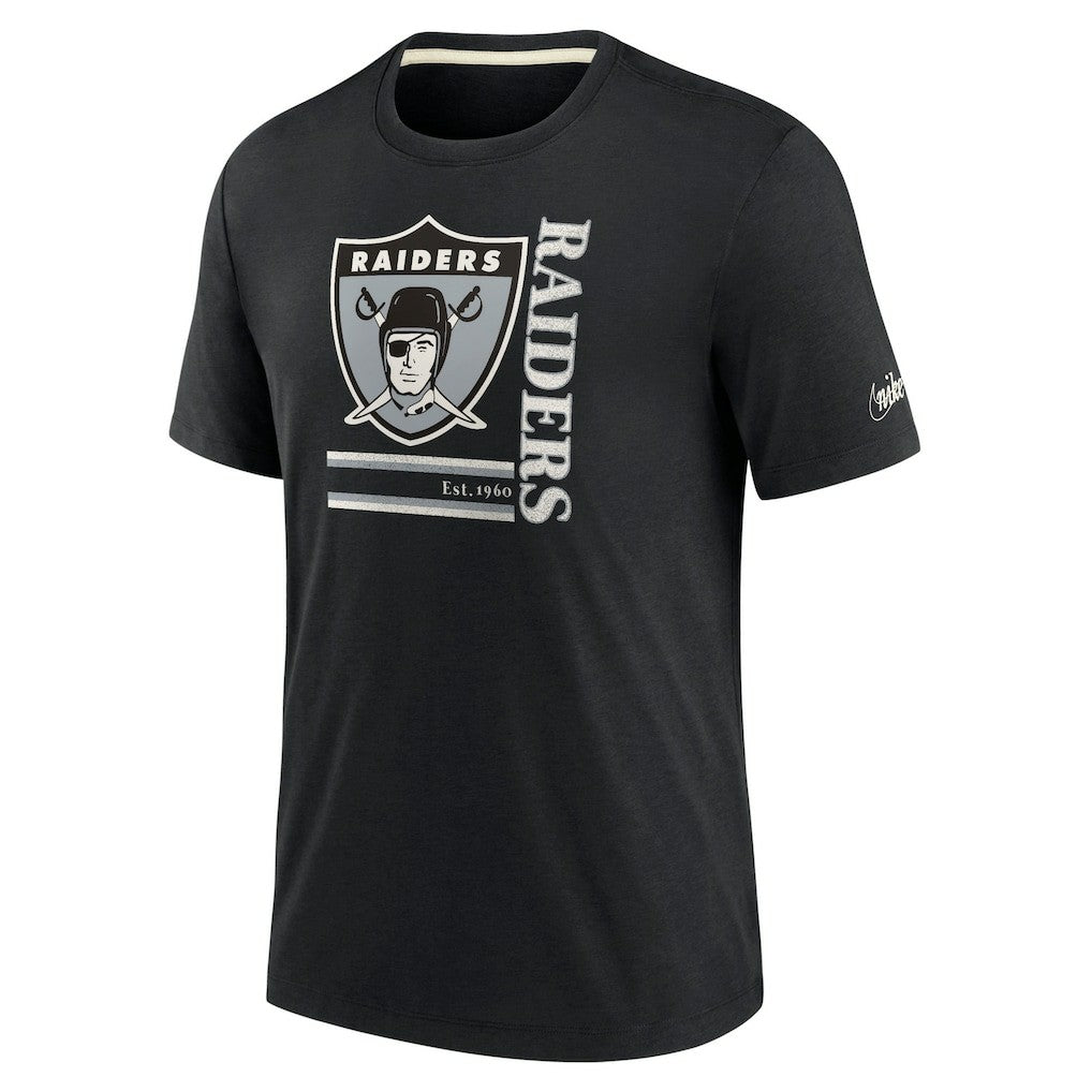 Las Vegas Raiders Nike Wordmark Logo Tri-Blend T-Shirt