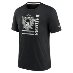 Las Vegas Raiders Nike Wordmark Logo Tri-Blend T-Shirt