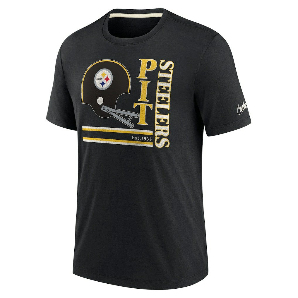 Pittsburgh Steelers Nike Wordmark Logo Tri-Blend T-Shirt