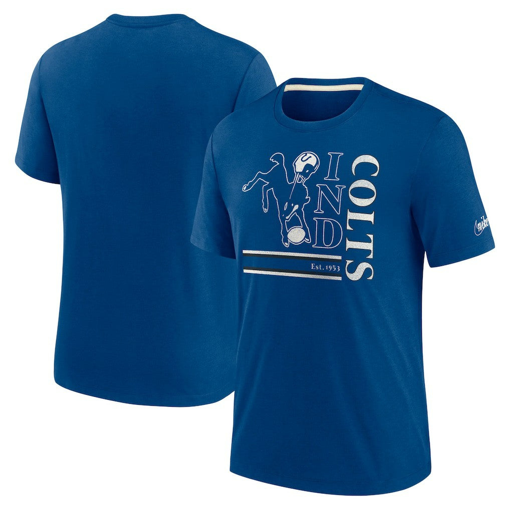 Indianapolis Colts Nike Wordmark Logo Tri-Blend T-Shirt