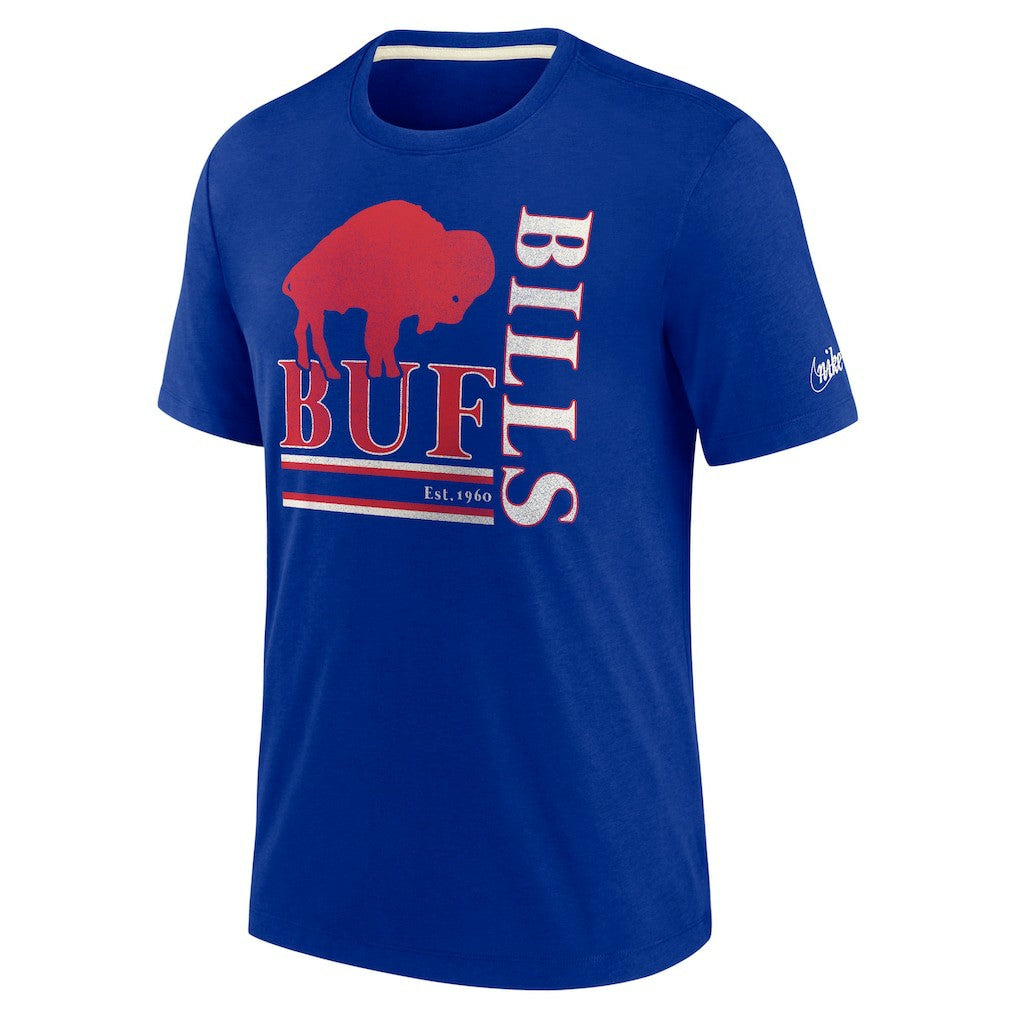 Buffalo Bills Nike Wordmark Logo Tri-Blend T-Shirt