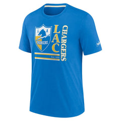 Los Angeles Chargers Nike Wordmark Logo Tri-Blend T-Shirt