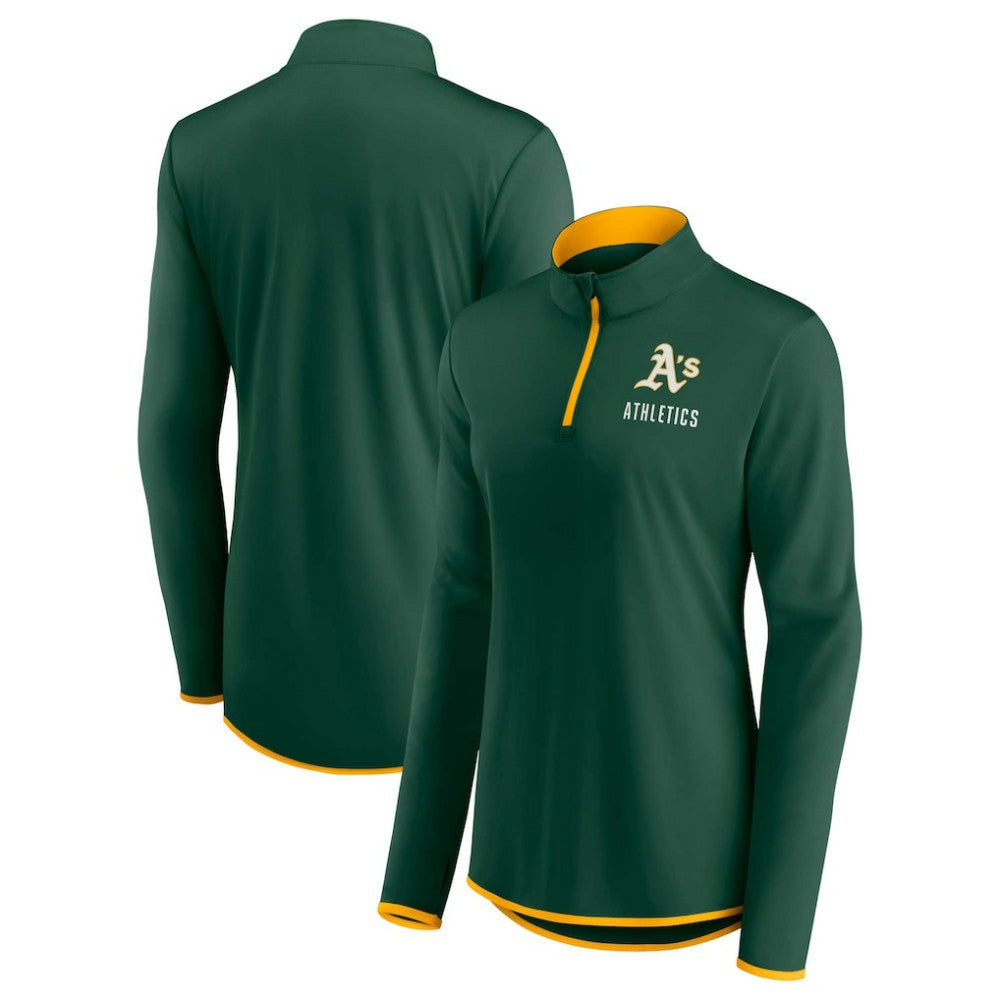 Athletics Fanatics Women's Worth The Drive Quarter-Zip Jacket | MLB Sale