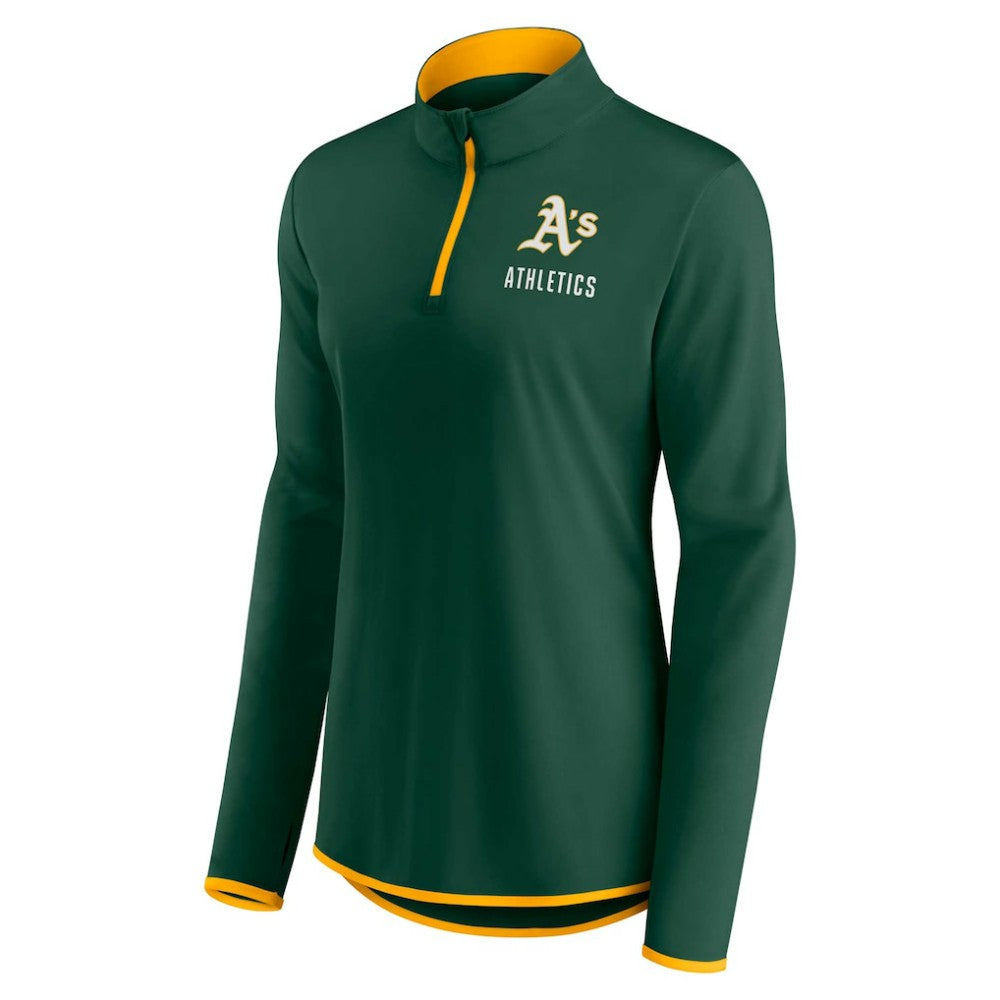 Athletics Fanatics Women's Worth The Drive Quarter-Zip Jacket | MLB Sale