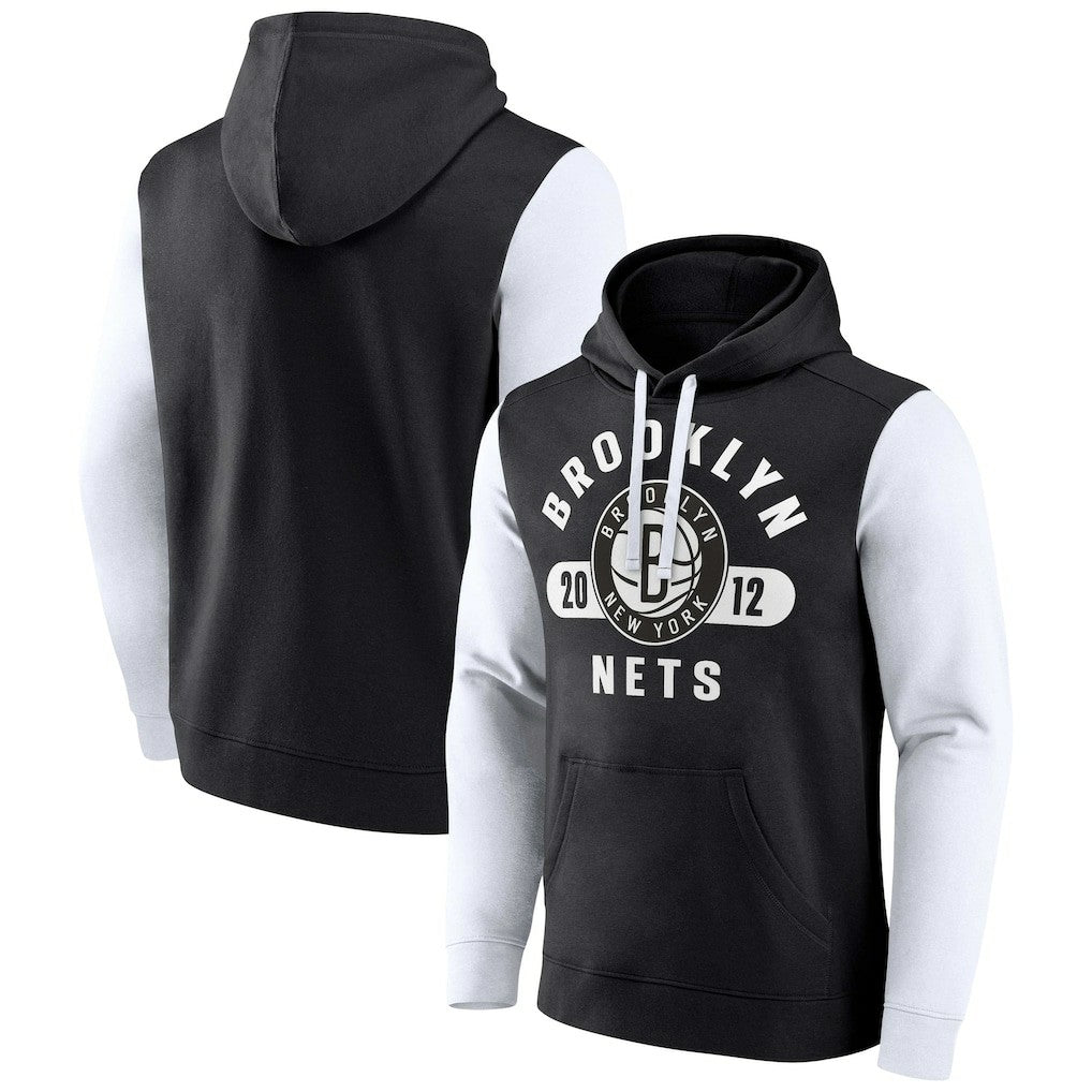 Brooklyn Nets Attack Colorblock Pullover Hoodie Online