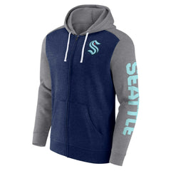 Seattle Kraken Fanatics Down and Distance Full-Zip Hoodie Discount