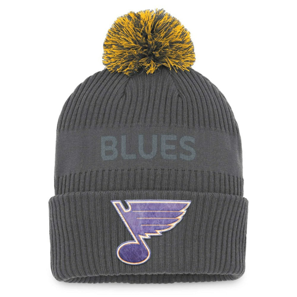 St. Louis Blues Fanatics Authentic Pro Home Ice Cuffed Knit Hat with Pom On Sale