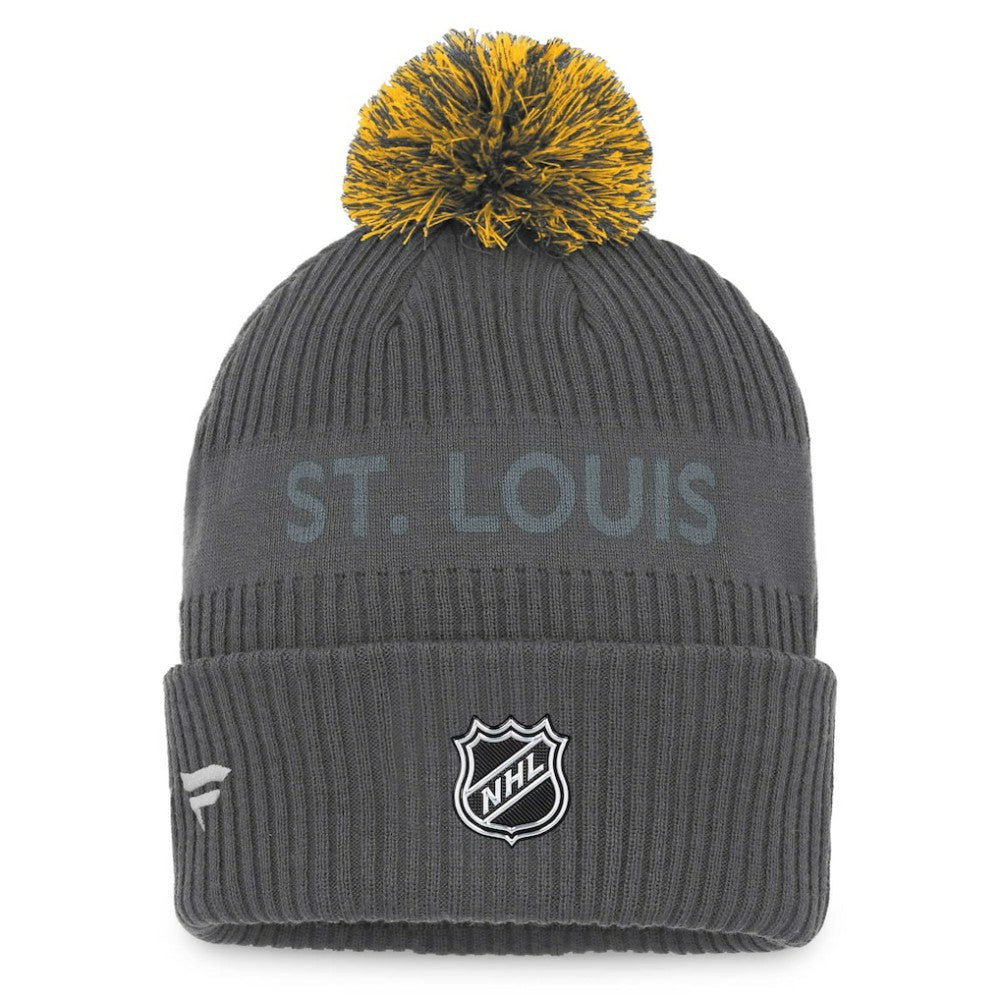 St. Louis Blues Fanatics Authentic Pro Home Ice Cuffed Knit Hat with Pom On Sale