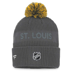 St. Louis Blues Fanatics Authentic Pro Home Ice Cuffed Knit Hat with Pom On Sale