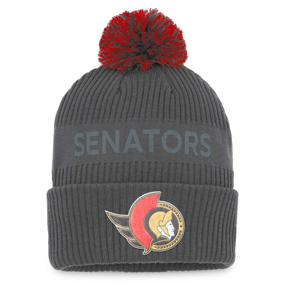 Ottawa Senators Fanatics Authentic Pro Home Ice Cuffed Knit Hat with Pom Discount