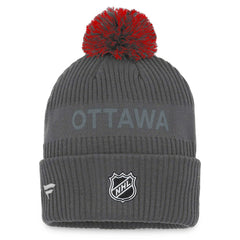 Ottawa Senators Fanatics Authentic Pro Home Ice Cuffed Knit Hat with Pom Discount