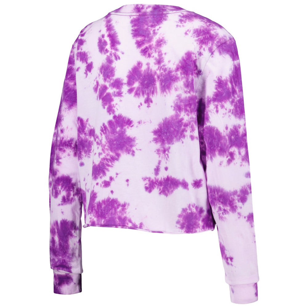 Los Angeles Lakers Women's Tie Dye Cropped Long Sleeve T-Shirt On Sale