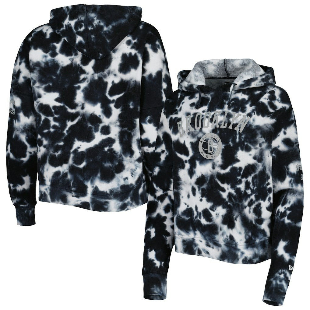 Brooklyn Nets Women's Brushed Cotton Tie-Dye Pullover Hoodie Outlet