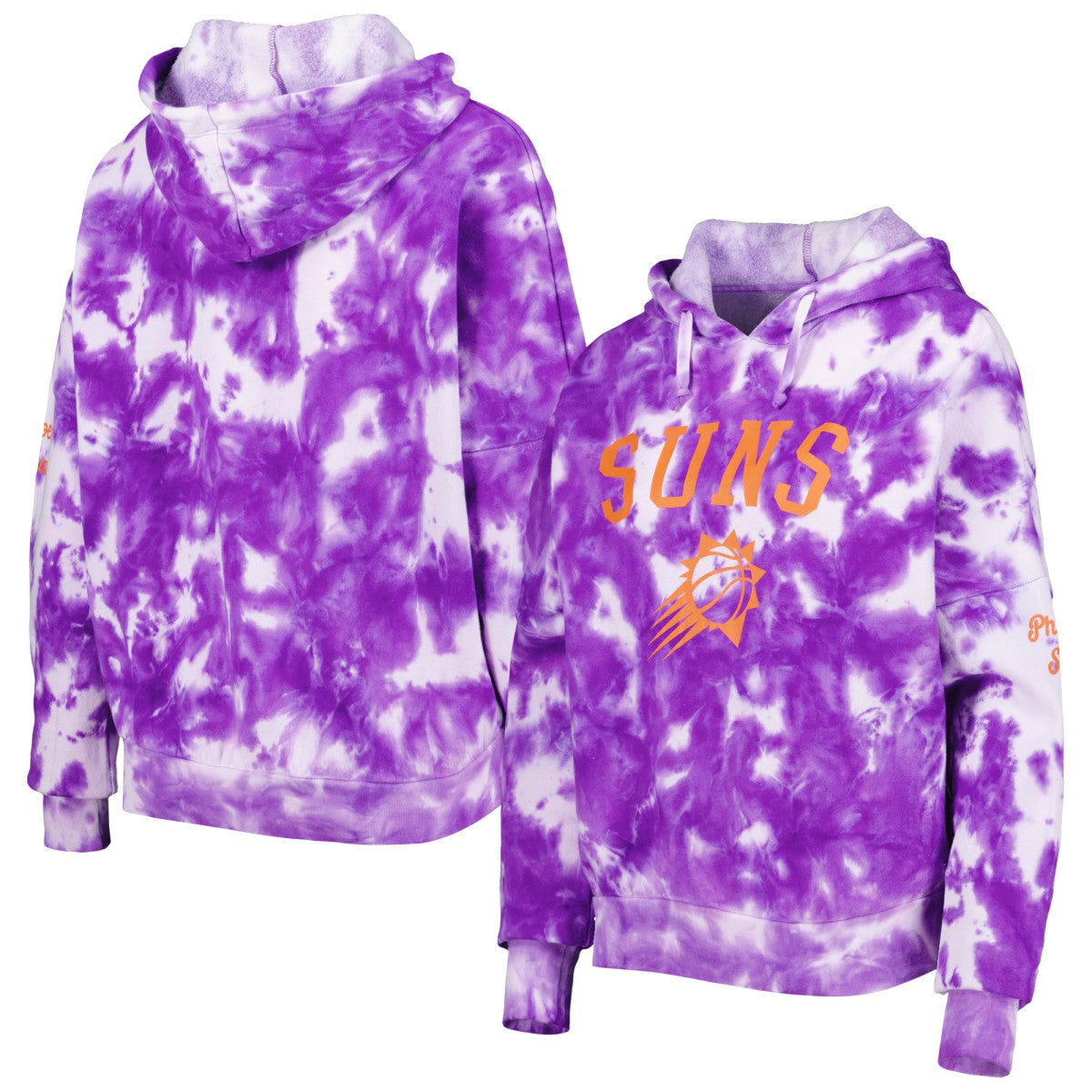 Phoenix Suns Women's Brushed Cotton Tie-Dye Pullover Hoodie For Sale