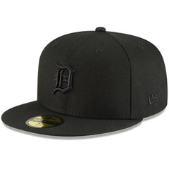 Detroit Tigers New Era Black on Black 59FIFTY Fitted Hat | MLB Outlet