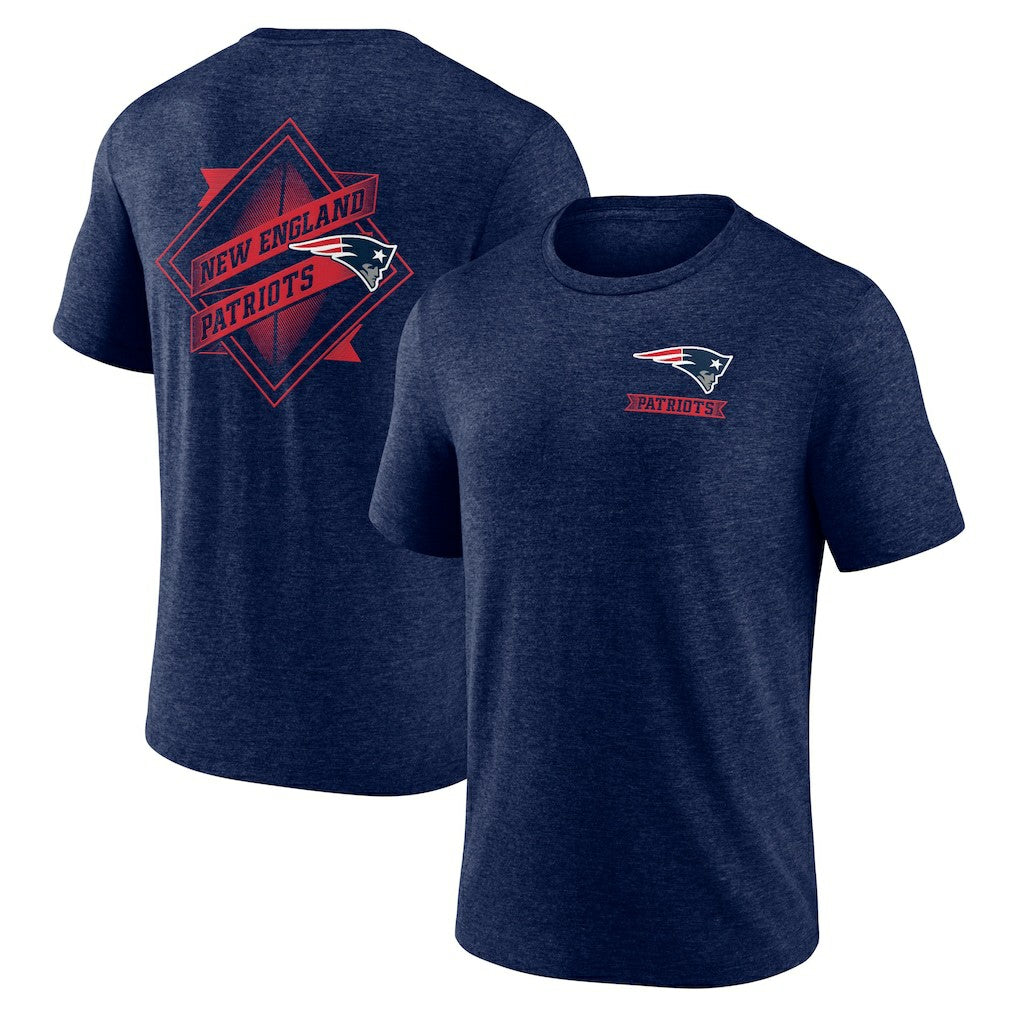 New England Patriots  Diamond Scroll Tri-Blend T-Shirt