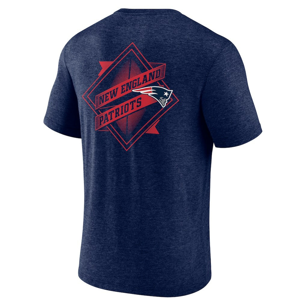 New England Patriots  Diamond Scroll Tri-Blend T-Shirt