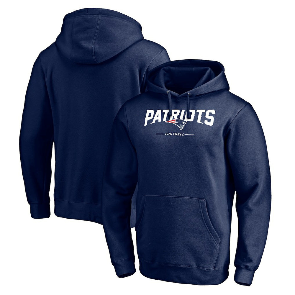 New England Patriots  Logo Team Lockup Fitted Pullover Hoodie