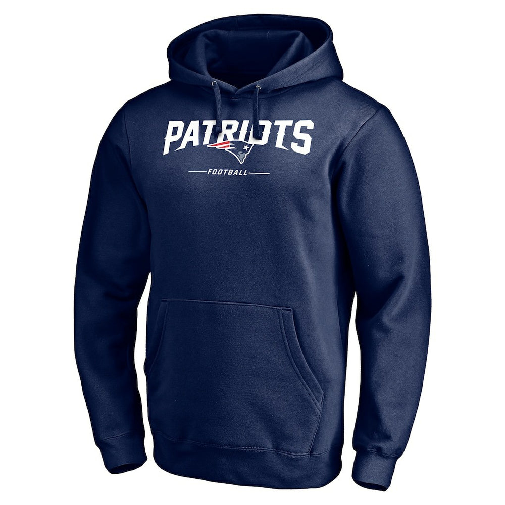 New England Patriots  Logo Team Lockup Fitted Pullover Hoodie