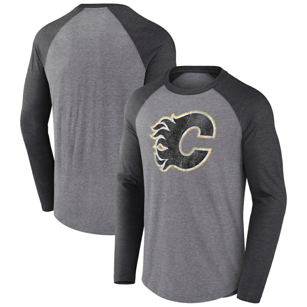 Calgary Flames Fanatics Special Edition Long Sleeve Tri-Blend Raglan T-Shirt Online