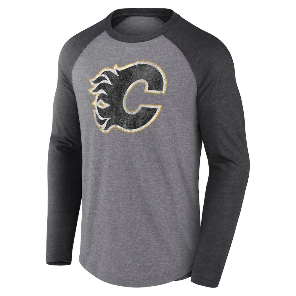 Calgary Flames Fanatics Special Edition Long Sleeve Tri-Blend Raglan T-Shirt Online