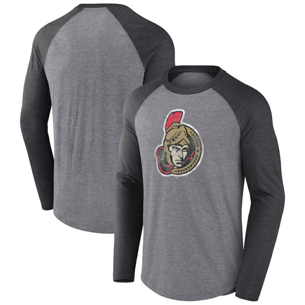 Ottawa Senators Fanatics Special Edition Long Sleeve Tri-Blend Raglan T-Shirt Sale