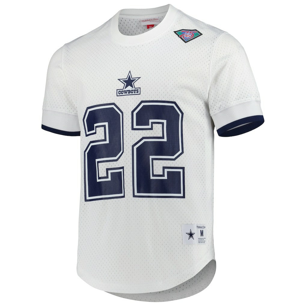 Dallas Cowboys Mitchell & Ness Emmitt Smith  Retired Player Name & Number Mesh Top