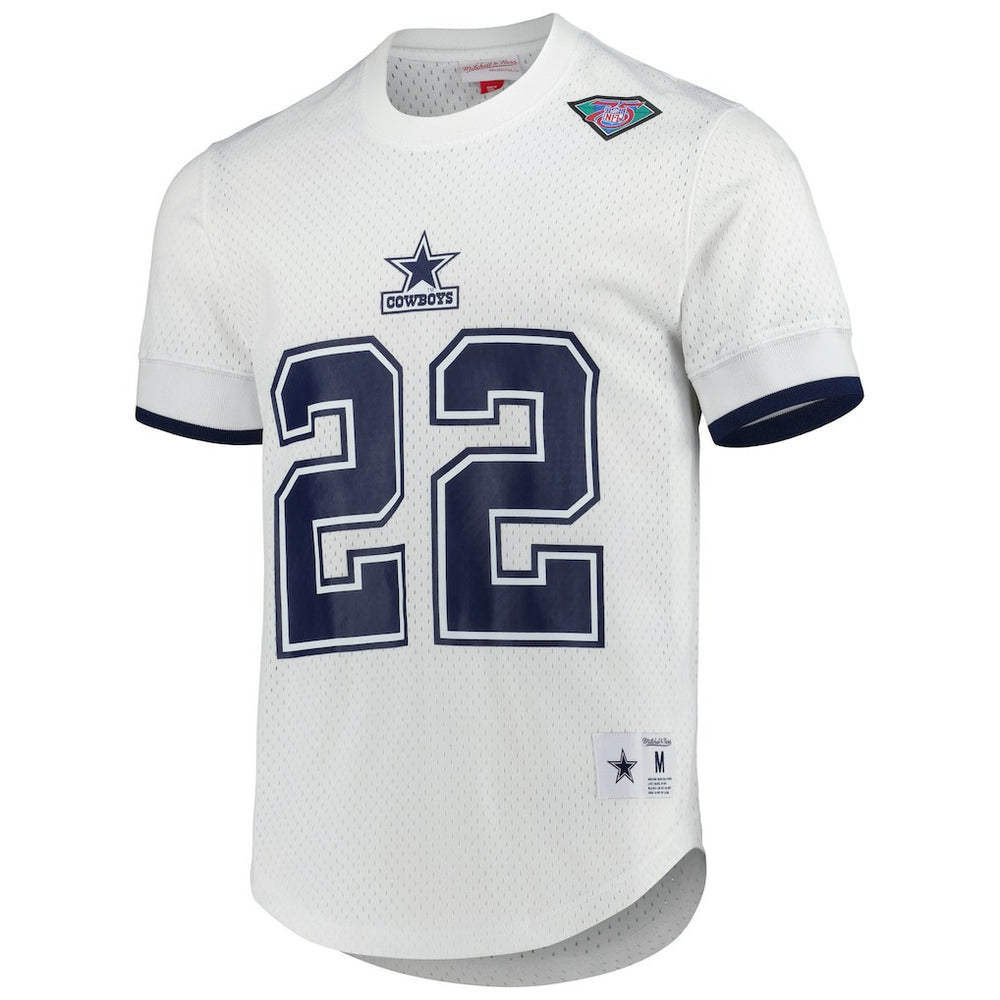 Dallas Cowboys Mitchell & Ness Emmitt Smith  Retired Player Name & Number Mesh Top