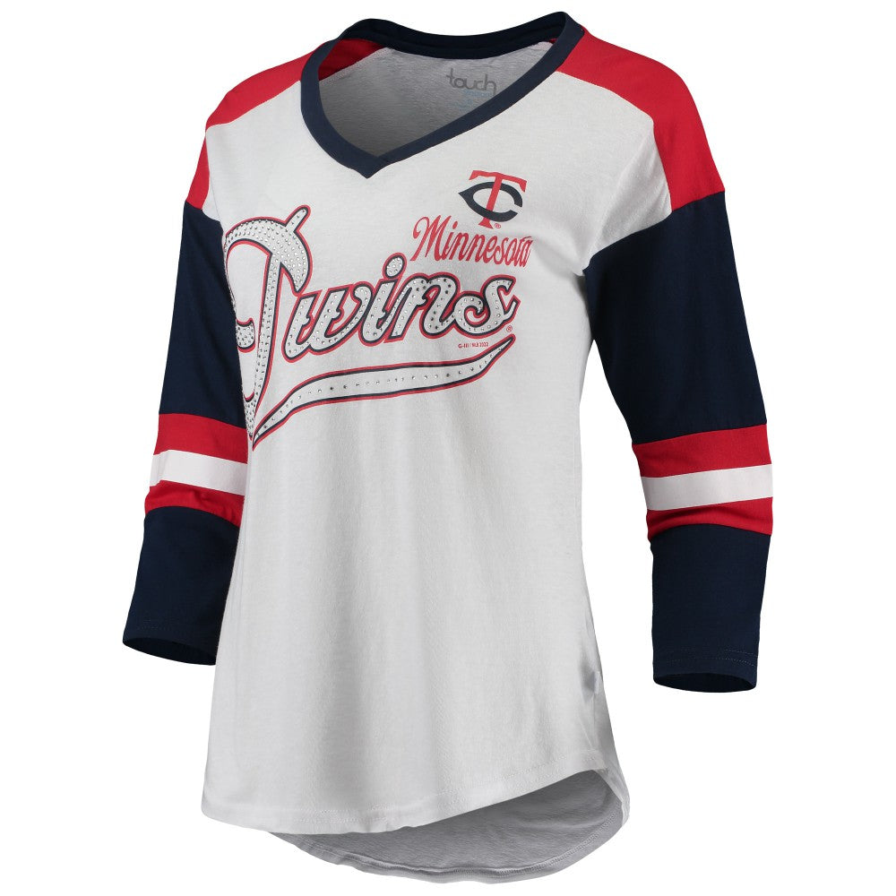 Minnesota Twins Touch Women's Base Runner 3/4-Sleeve V-Neck T-Shirt | MLB Shop