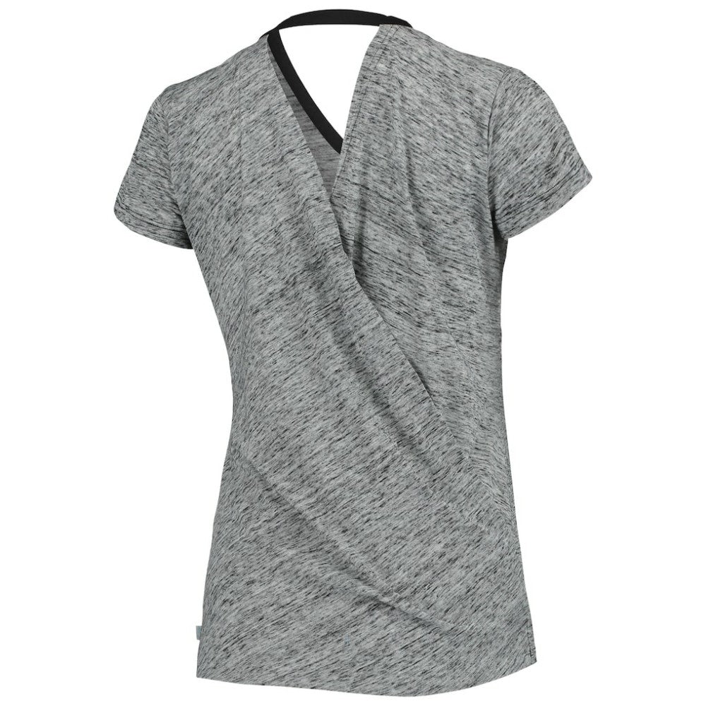 Colorado Rockies Touch Women's Hail Mary Back Wrap Space-Dye V-Neck T-Shirt | MLB For sale