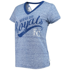 Kansas City Royals Touch Women's Hail Mary Back Wrap Space-Dye V-Neck T-Shirt | MLB Sale