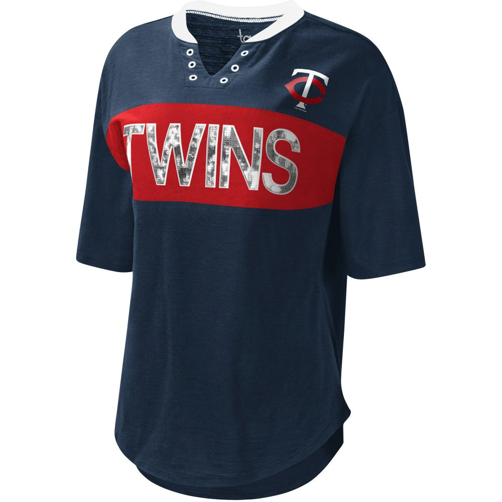 Minnesota Twins Touch Women's Lead Off Notch Neck T-Shirt | MLB US