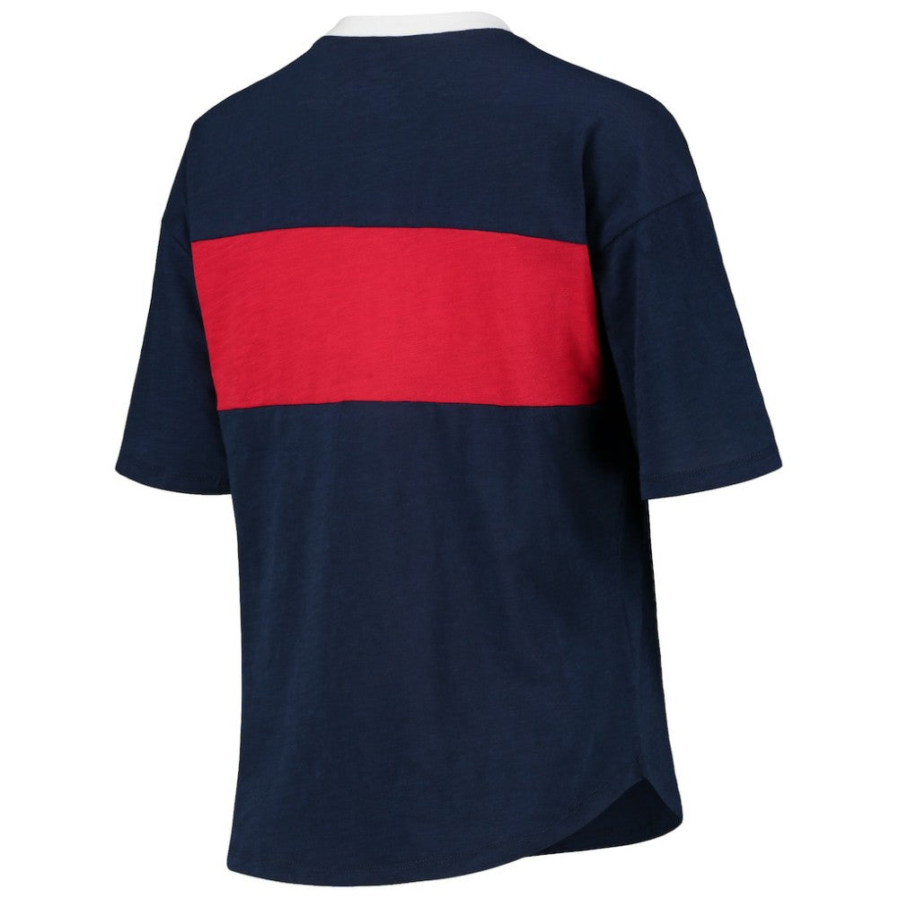 Boston Red Sox Touch Women's Lead Off Notch Neck T-Shirt | MLB On Sale
