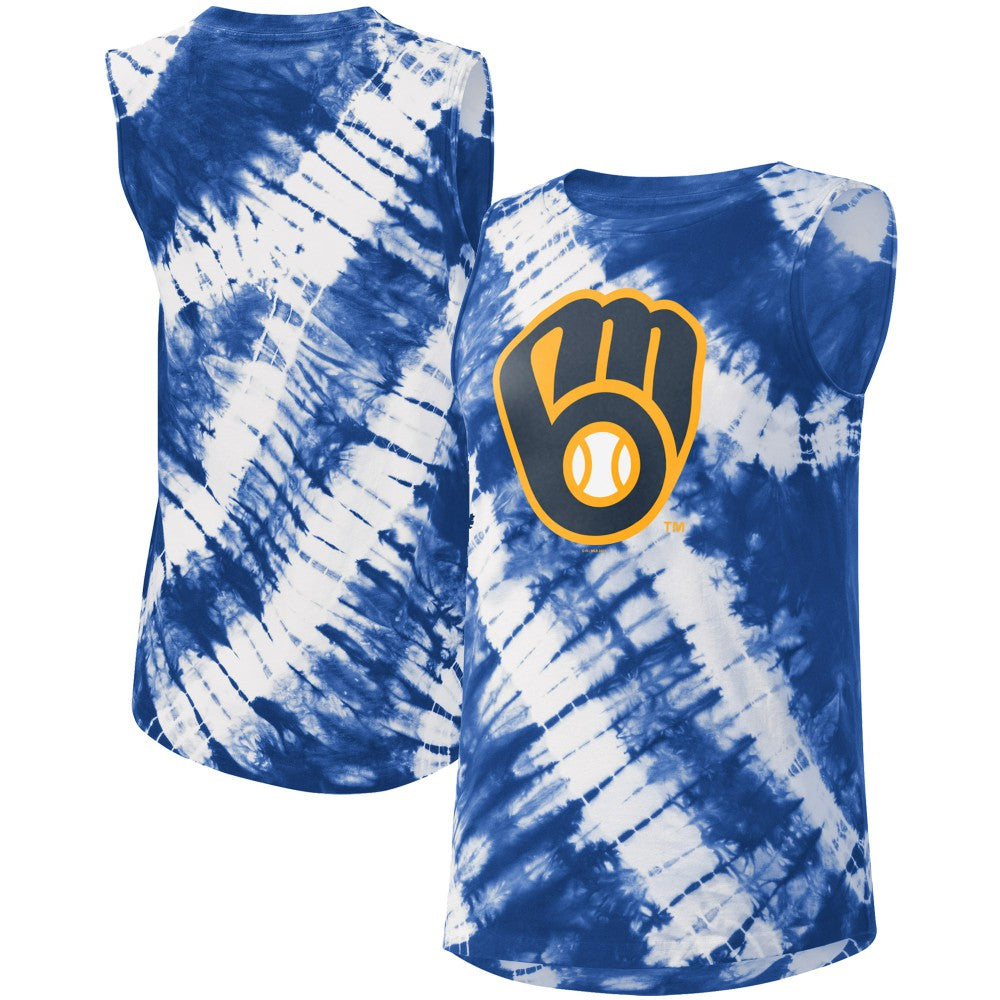 Milwaukee Brewers Touch Women's Money Ball Tie-Dye Tank Top | MLB For sale