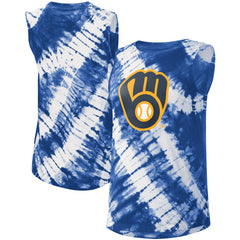 Milwaukee Brewers Touch Women's Money Ball Tie-Dye Tank Top | MLB For sale