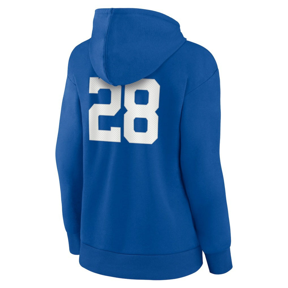 Indianapolis Colts Fanatics Jonathan Taylor  Women's Player Icon Name & Number V-Neck Pullover Hoodie