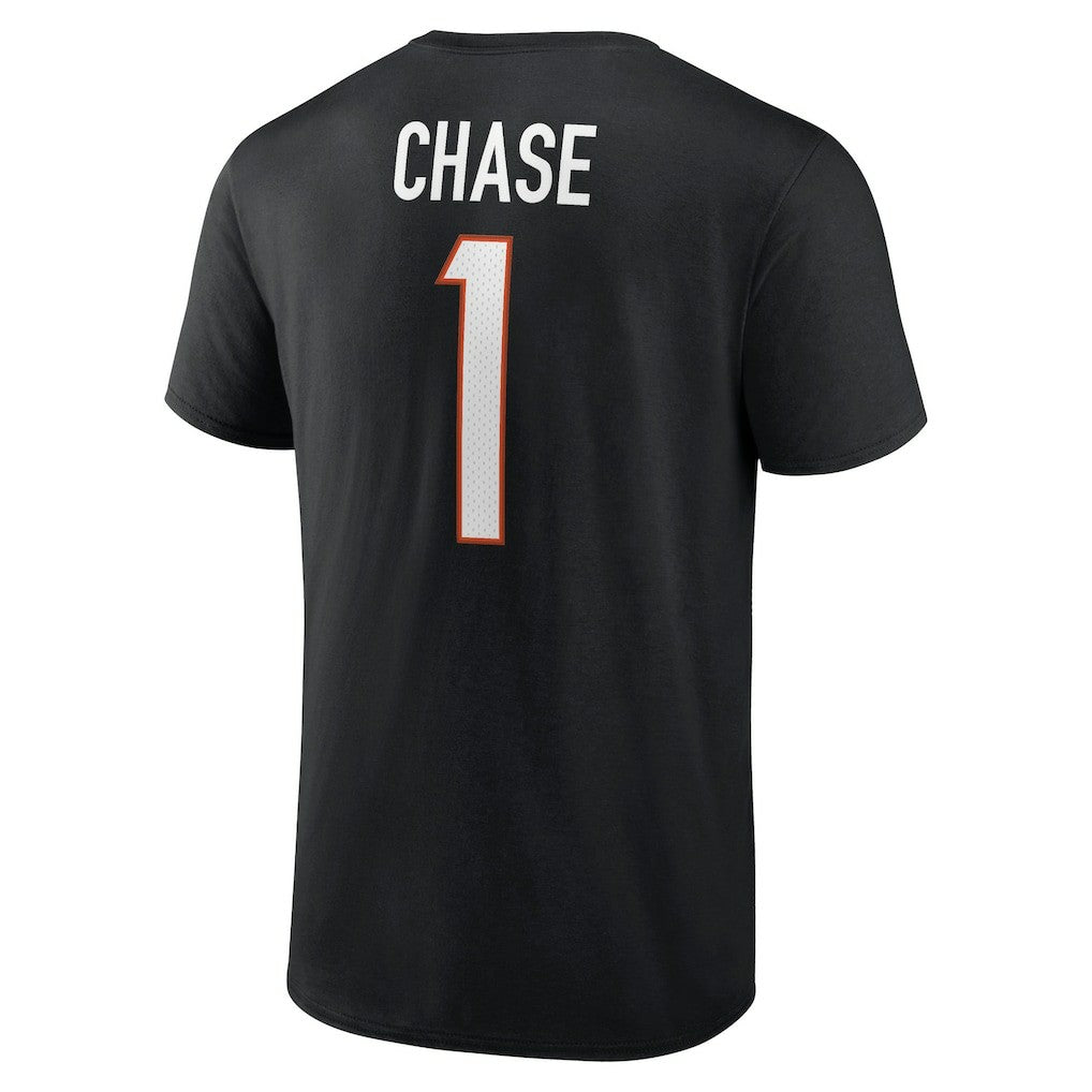 Cincinnati Bengals Fanatics Ja'Marr Chase  Player Icon Name & Number T-Shirt