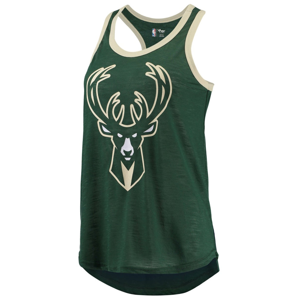 Milwaukee Bucks G-III Sports by Carl Banks Women's Showdown Scoop-Neck Racerback Tank Top Discount