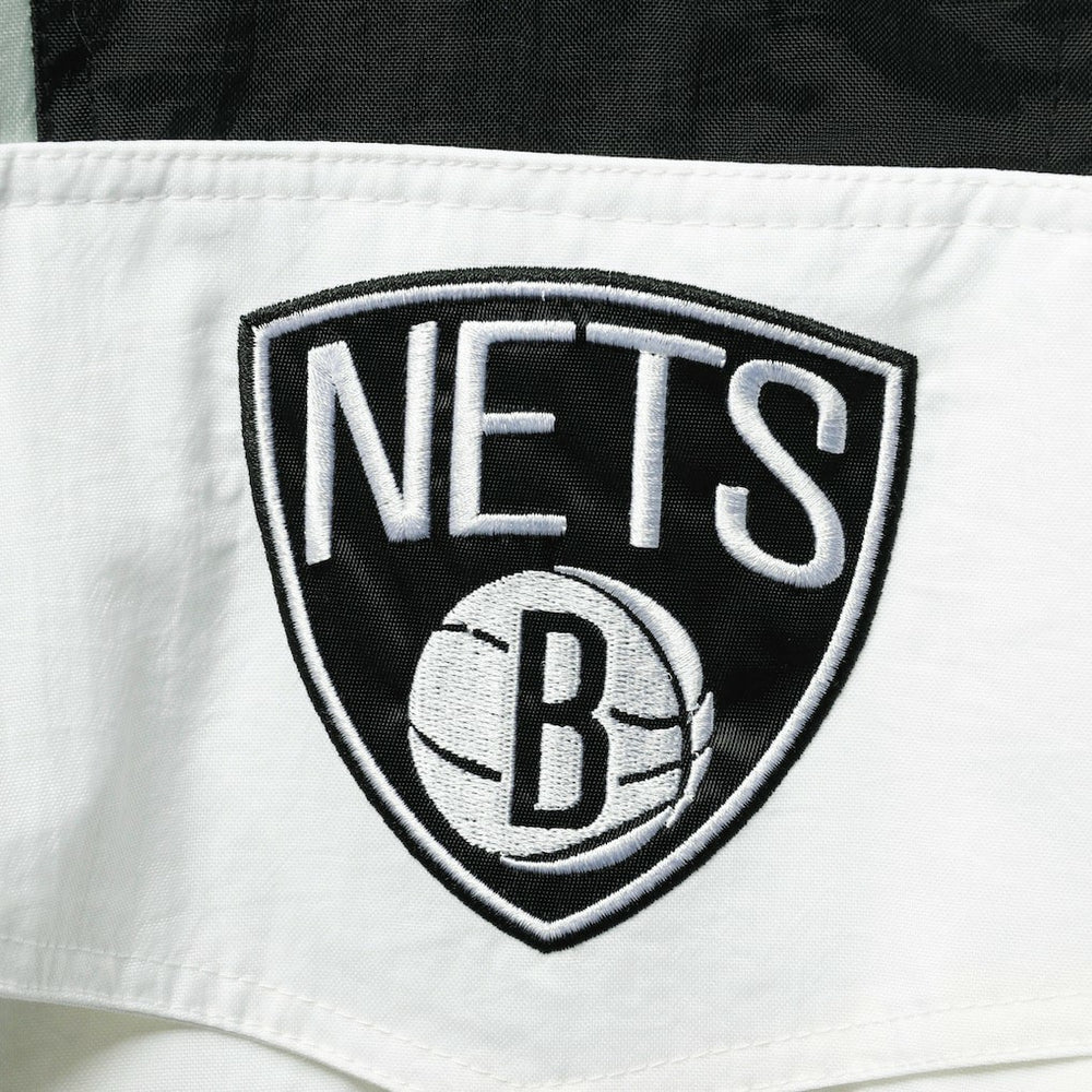 Brooklyn Nets Starter Striker Crinkle Half-Zip Hoodie Jacket Outlet