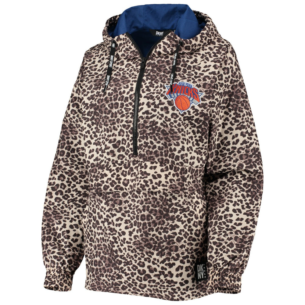 New York Knicks DKNY Sport Women's Gabriella Windbreaker Half-Zip Hoodie On Sale