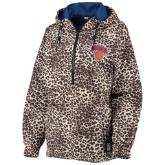 New York Knicks DKNY Sport Women's Gabriella Windbreaker Half-Zip Hoodie On Sale