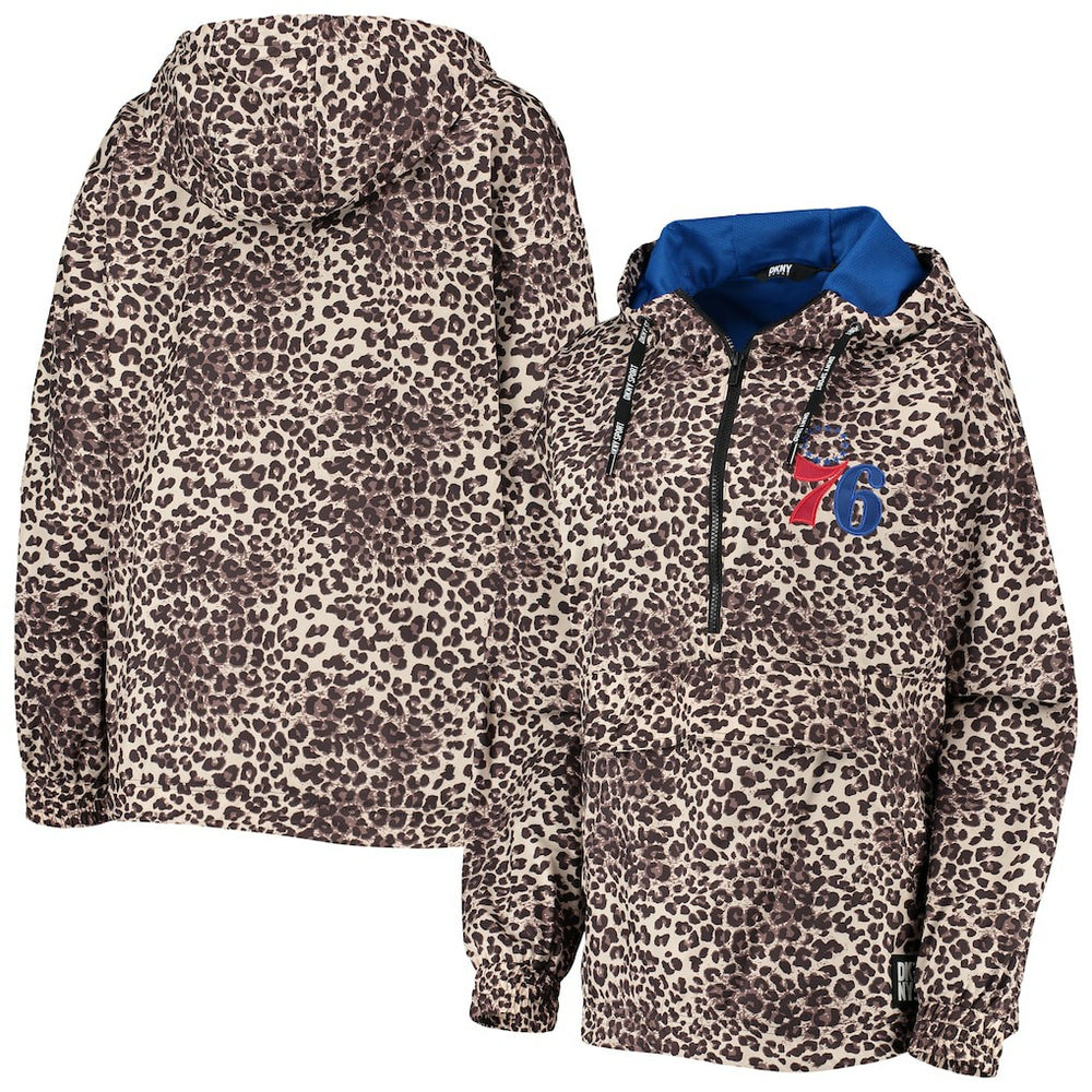 Philadelphia 76ers DKNY Sport Women's Gabriella Windbreaker Half-Zip Hoodie Online