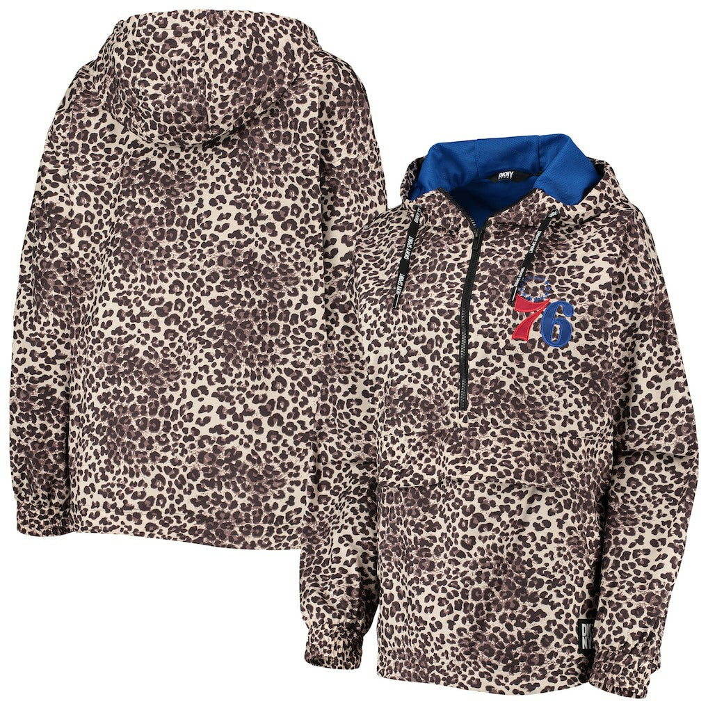 Philadelphia 76ers DKNY Sport Women's Gabriella Windbreaker Half-Zip Hoodie Online