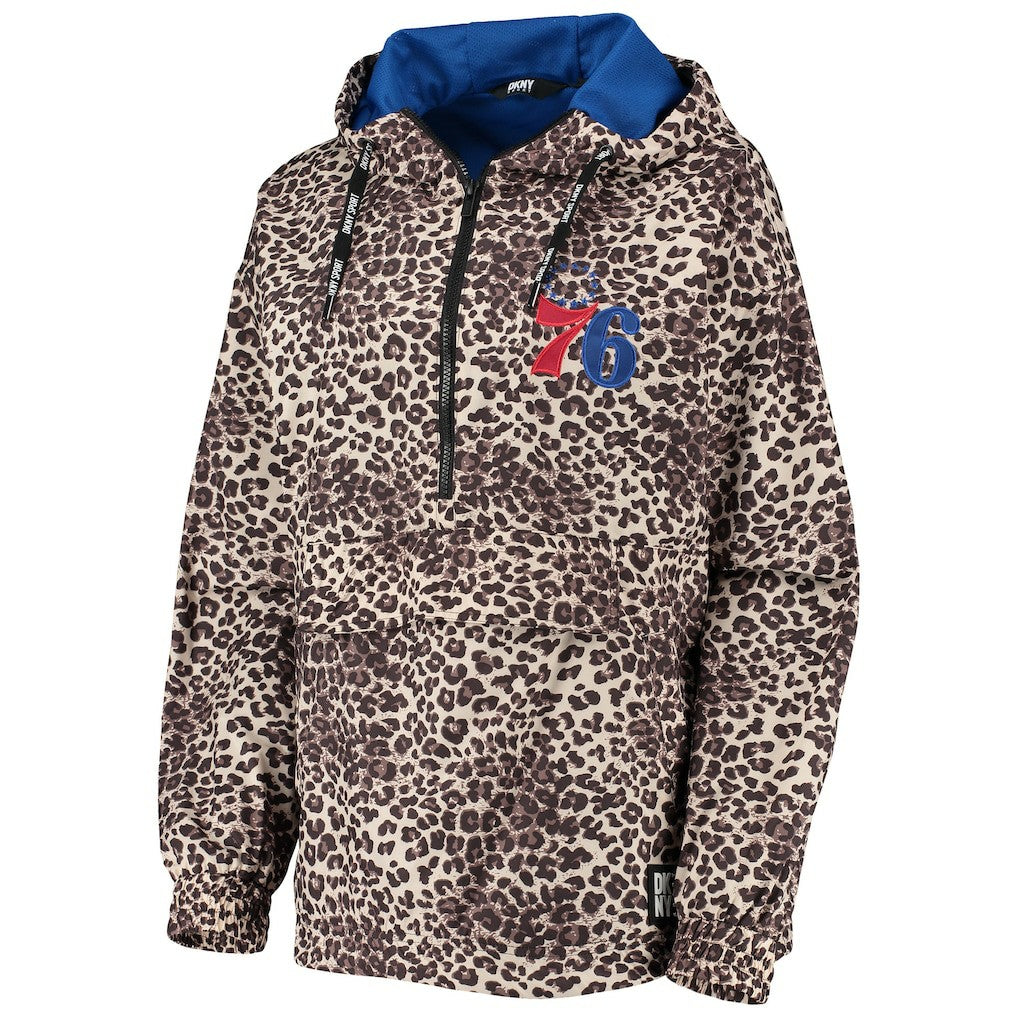 Philadelphia 76ers DKNY Sport Women's Gabriella Windbreaker Half-Zip Hoodie Online